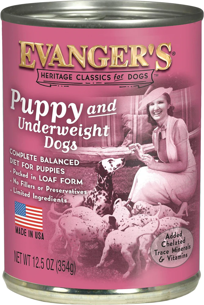 Evanger's Heritage Classics Puppy and Underweight Dog Wet Dog Food -- 12.5 oz