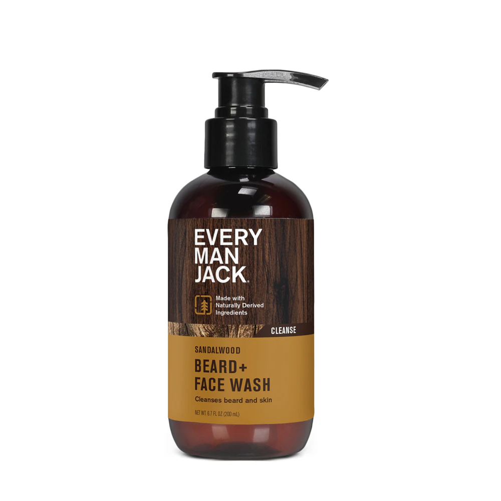 Every Man Jack Beard + Face Wash - Sandalwood -- 6.7 fl oz
