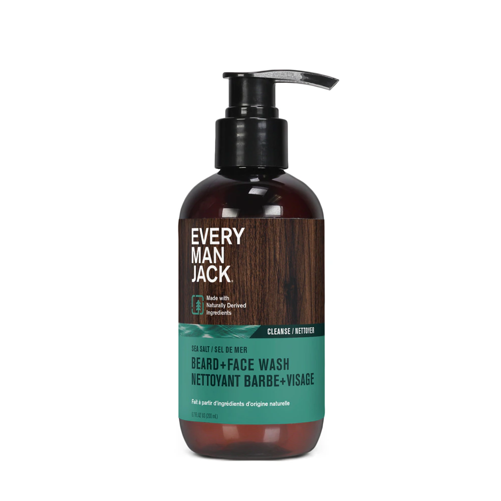 Every Man Jack Beard + Face Wash - Sea Salt -- 6.7 oz