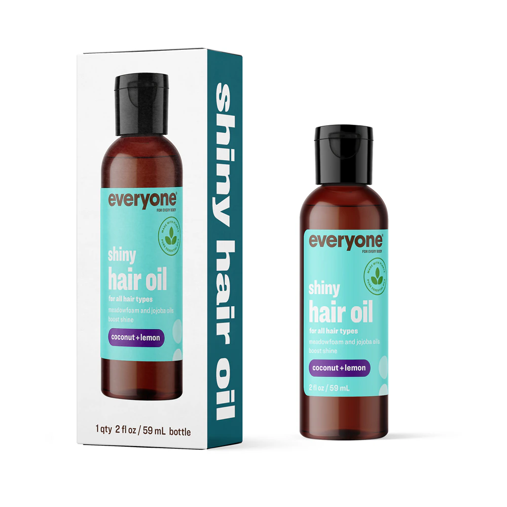 Everyone Shiny Hair Oil - Coconut + Lemon -- 2 fl oz