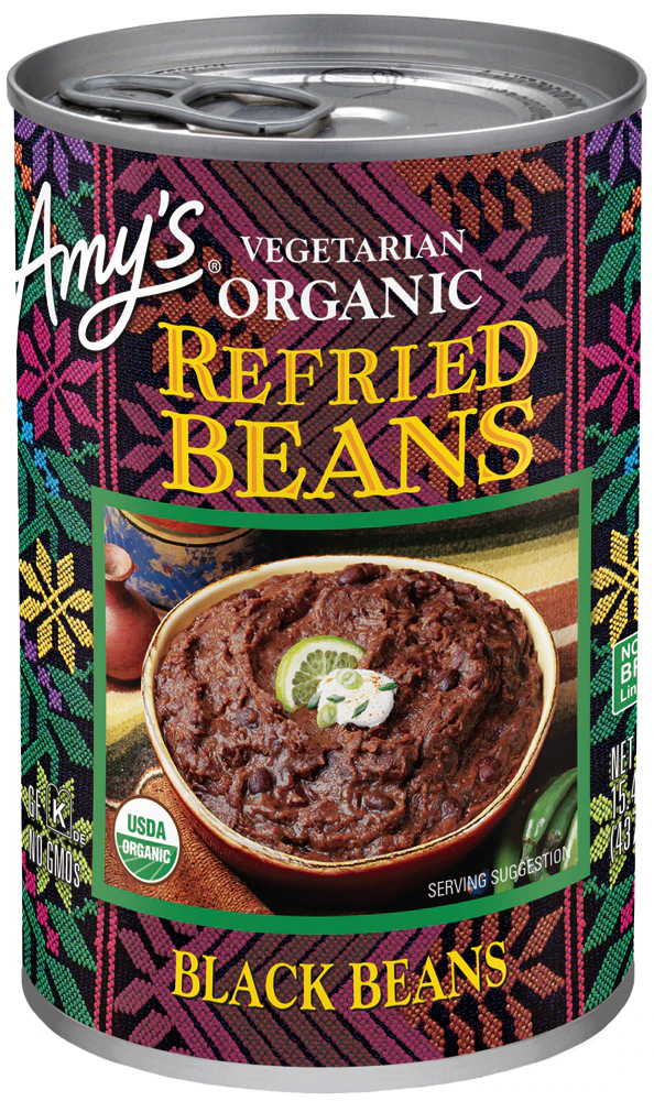 Amy's Organic Vegetarian Refried Black Beans -- 15.4 oz