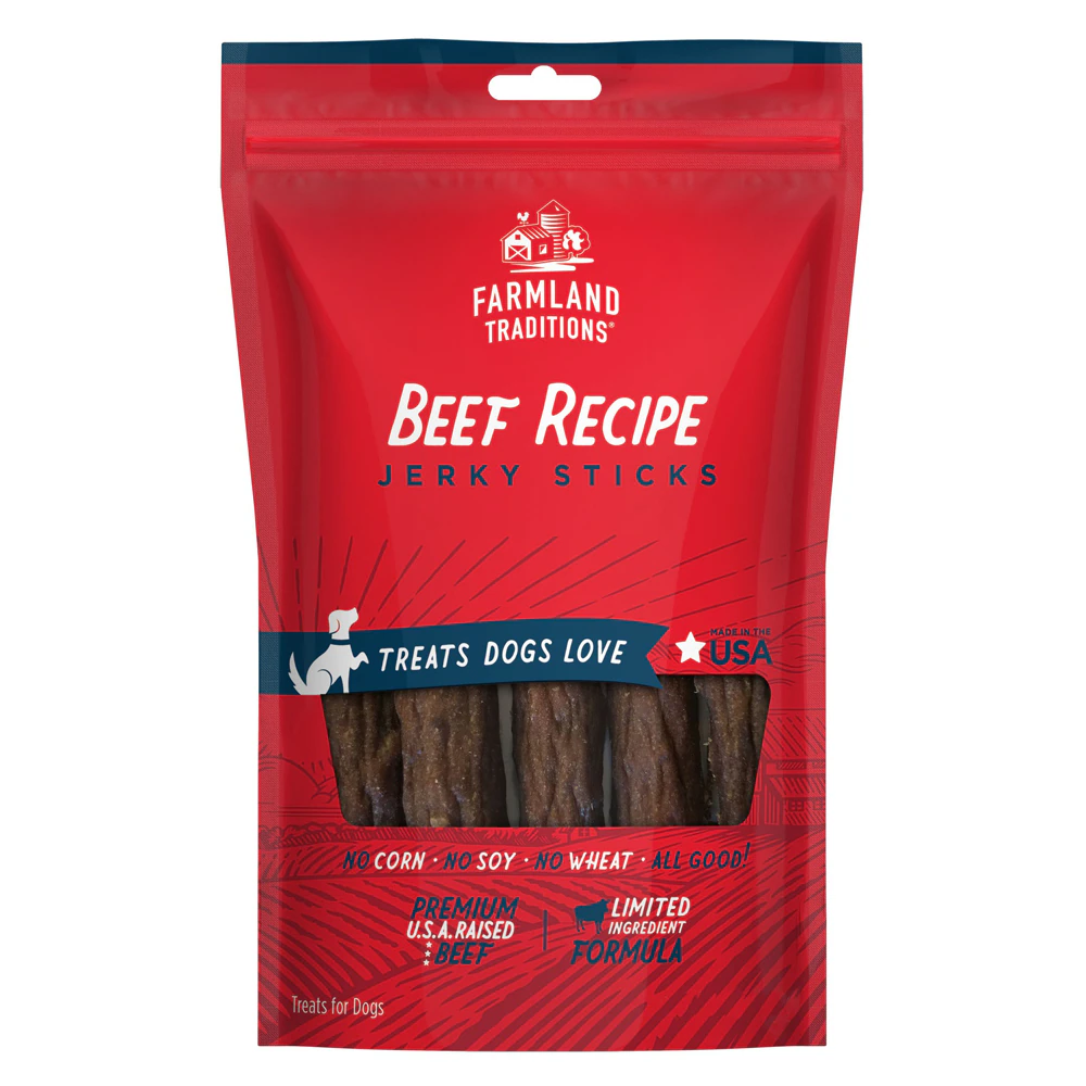 Farmland Traditions Dog Jerky Sticks Beef Recipe -- 8.2 oz