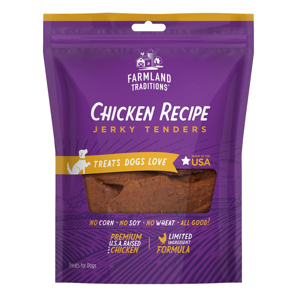 Farmland Traditions Dog Jerky Tender Treats Chicken Recipe -- 16 oz