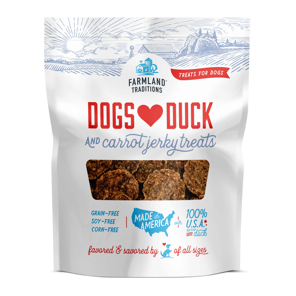 Farmland Traditions Dogs Love Jerky Treats Duck & Carrot -- 13.5 oz