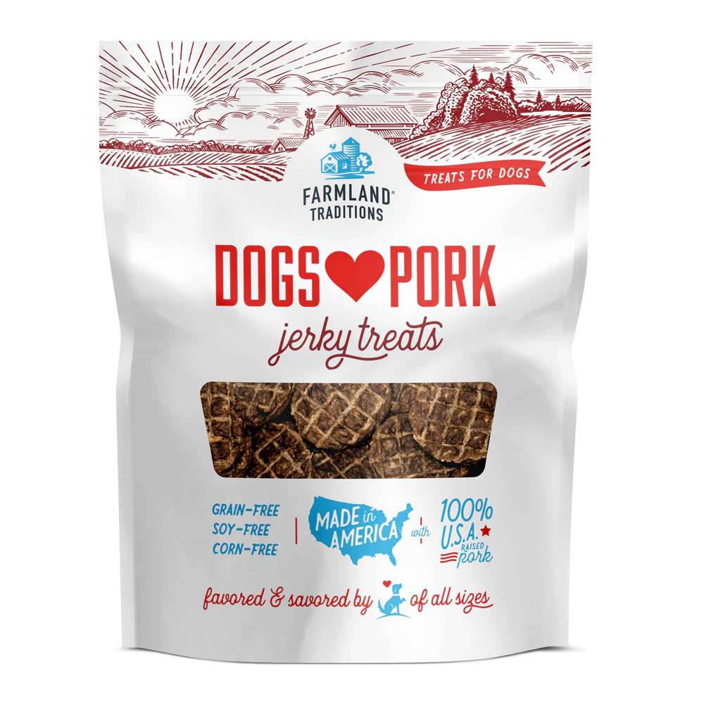 Farmland Traditions Dogs Love Jerky Treats Pork -- 13.5 oz