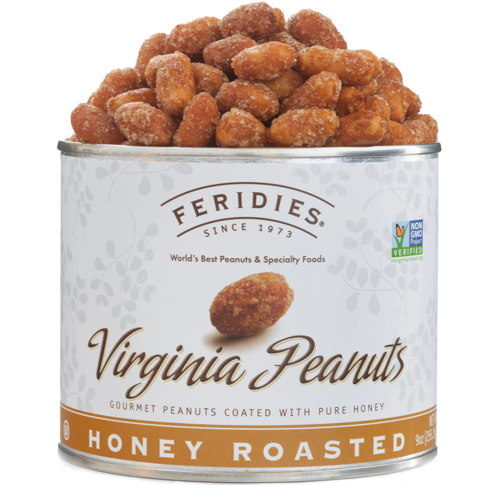 Feridies Gourmet Virginia Peanuts Honey Roasted -- 9 oz