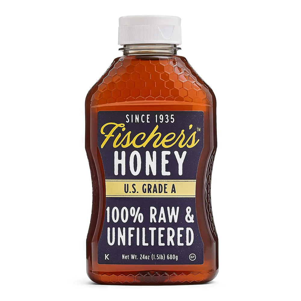Fischer's Raw & Unfiltered Dark Honey -- 24 oz