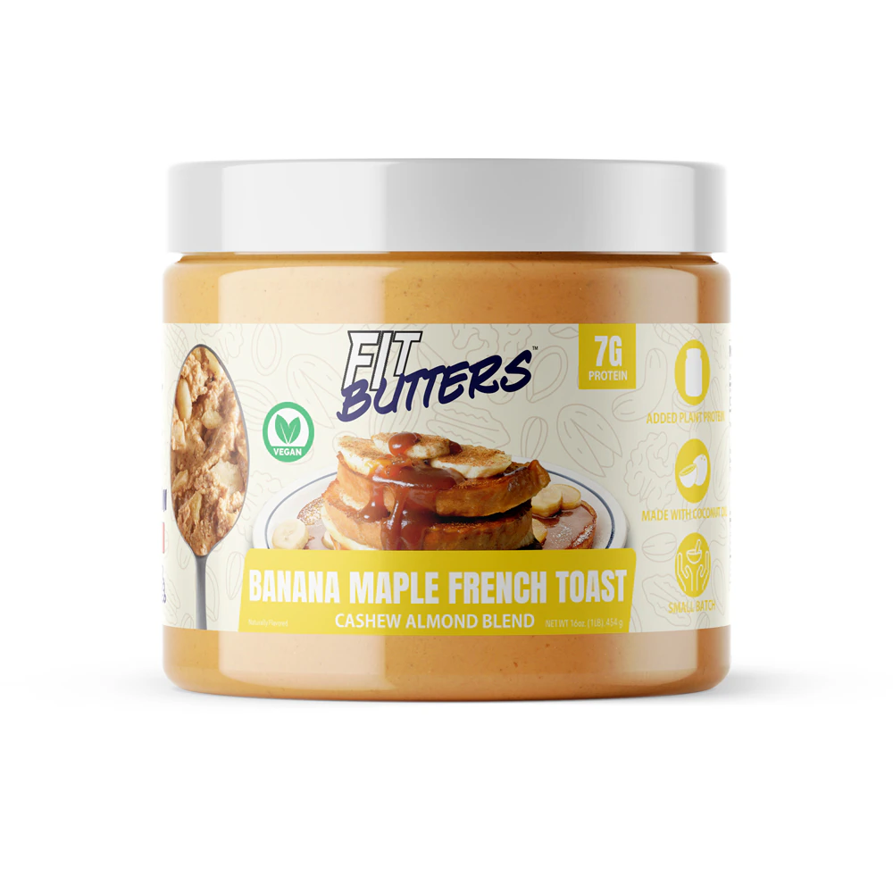 Fit Butters Cashew Almond Butter Vegan Banana Maple French Toast -- 16 oz