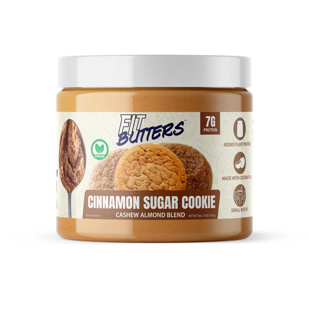 Fit Butters Cashew Almond Butter Vegan Cinnamon Sugar Cookie -- 16 oz