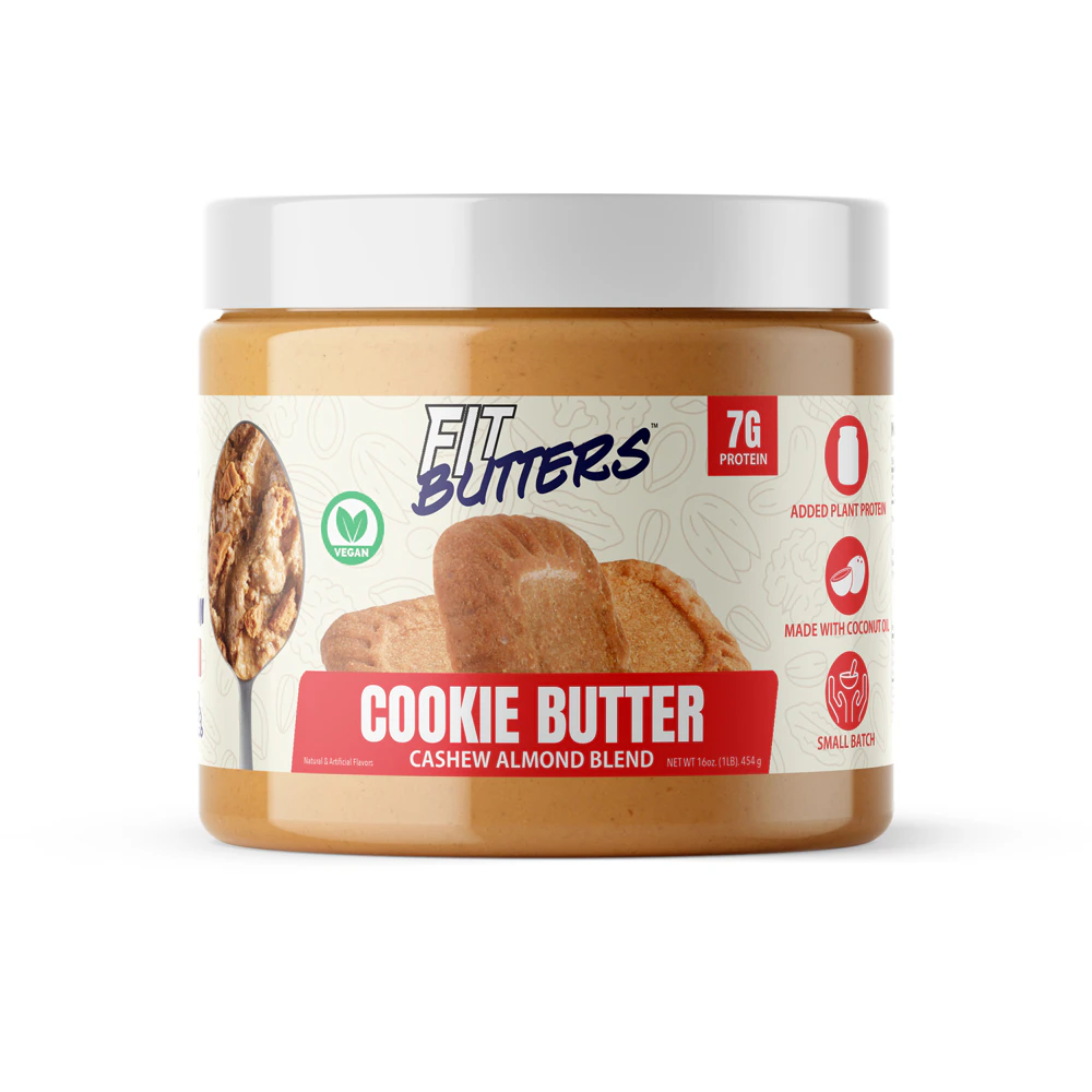 Fit Butters Cashew Almond Butter Vegan Cookie Butter -- 16 oz