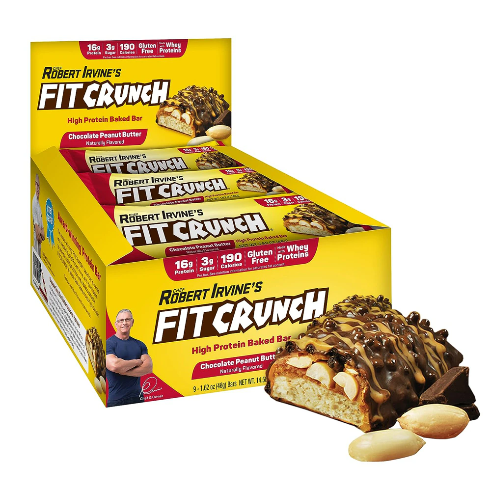 Fitcrunch High Protein Baked Bar Chocolate Peanut Butter -- 9 Bars