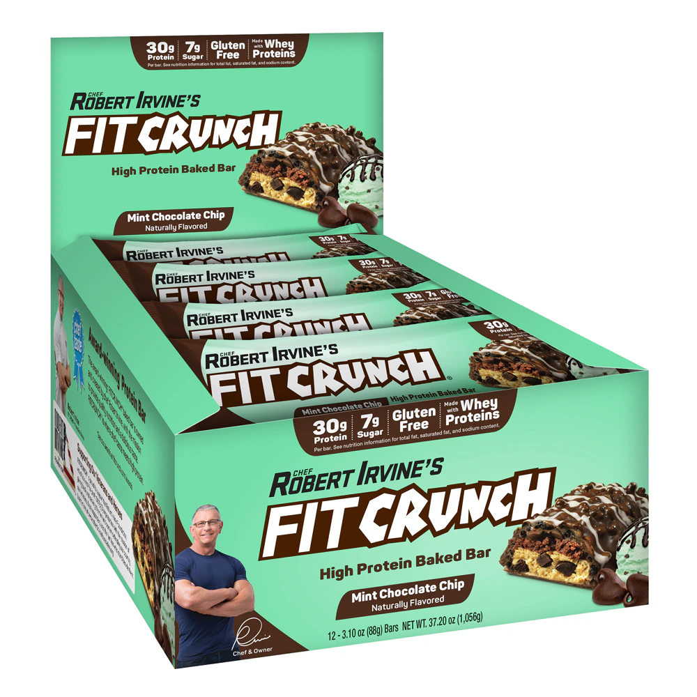 Fitcrunch High Protein Baked Bar Mint Chocolate Chip -- 12 Bars