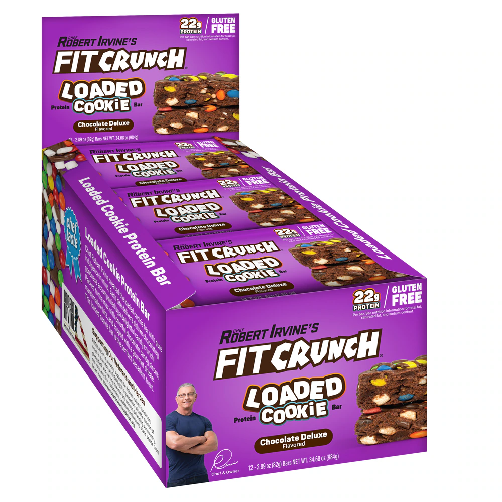 Fitcrunch Loaded Cookie Protein Bars Chocolate Deluxe -- 12 Bars