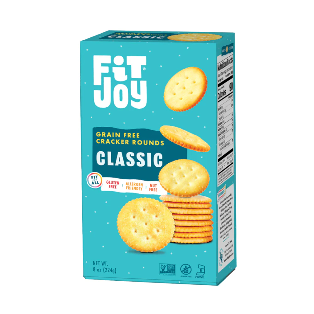 FitJoy Crackers Gluten Free Grain Free Rounds Classic -- 8 oz