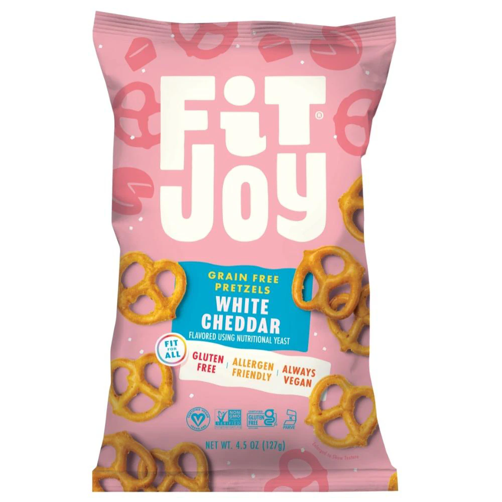 FitJoy Grain Free Pretzel Twists Vegan White Cheddar -- 4.5 oz