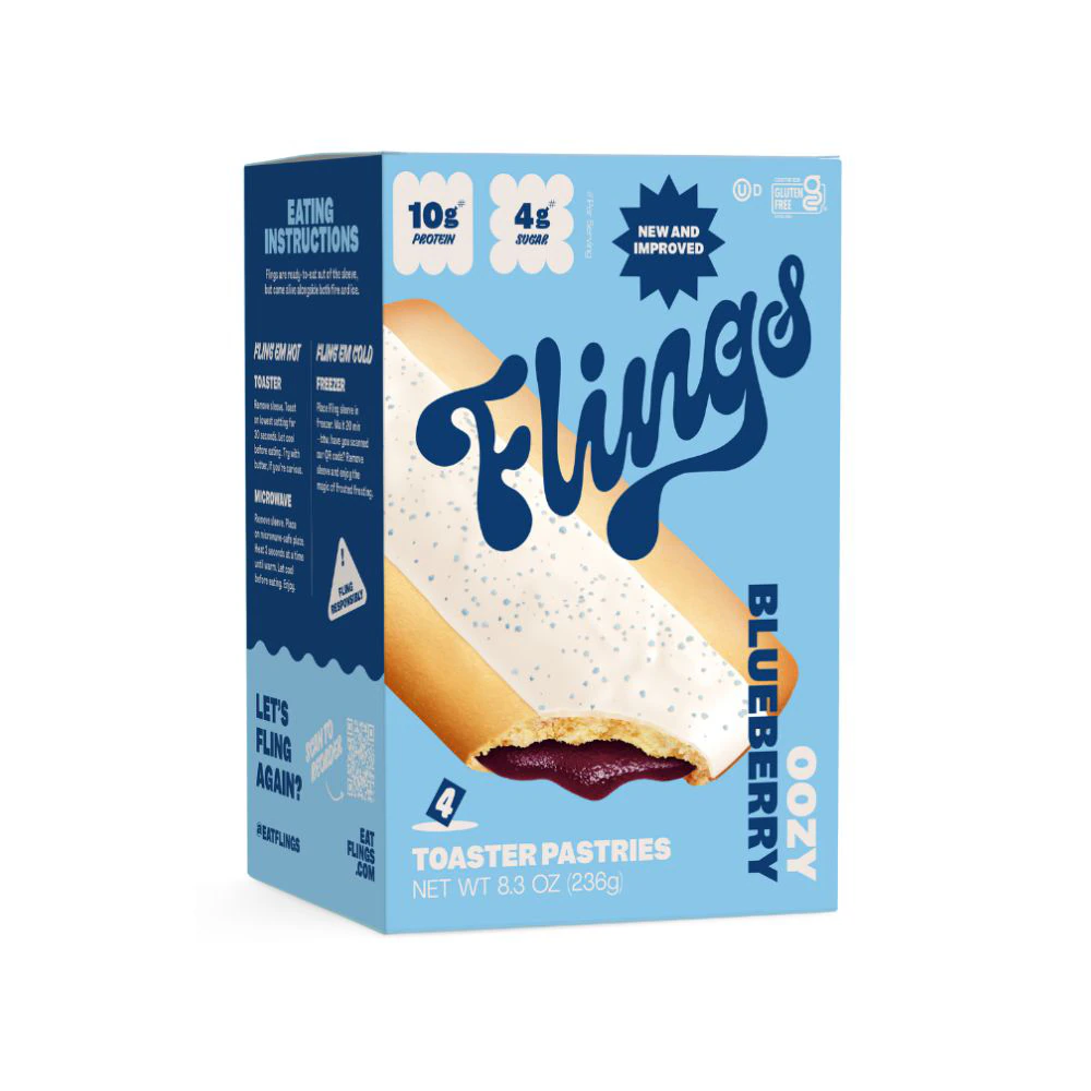 Flings Toaster Pastries Oozy Blueberry -- 4 Pack