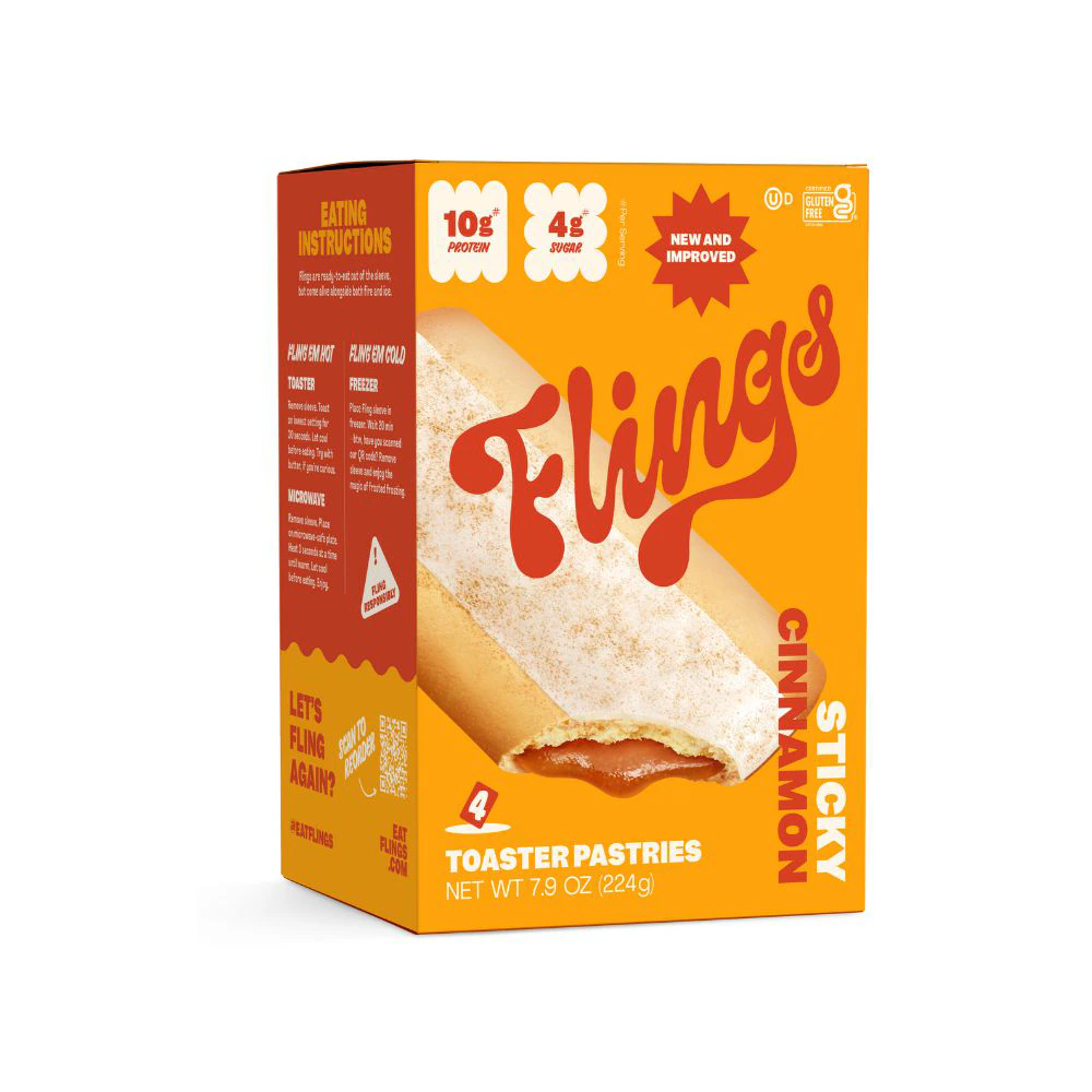 Flings Toaster Pastries Sticky Cinnamon -- 4 Pack