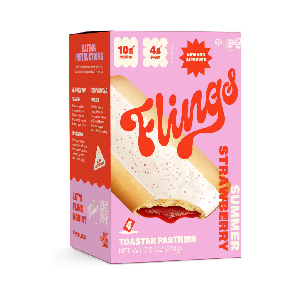 Flings Toaster Pastries Summer Strawberry -- 4 Pack