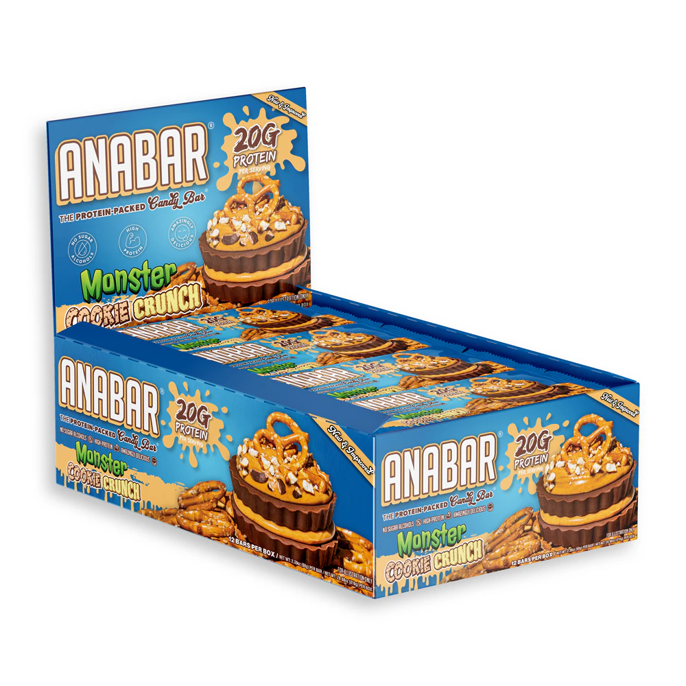 Anabar Protein Bar Monster Cookie Crunch -- 12 Bars