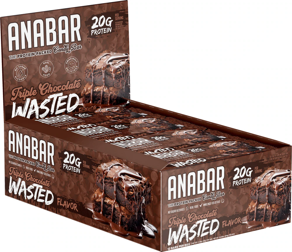 Anabar Protein Bar Triple Chocolate Wasted -- 12 Bars