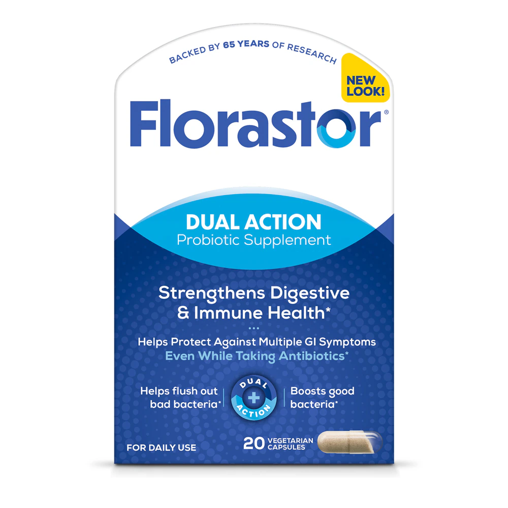 Florastor Daily Probiotics for Digestive & Immune Health No1 Probiotic Worldwide -- 20 Vegetarian Capsules