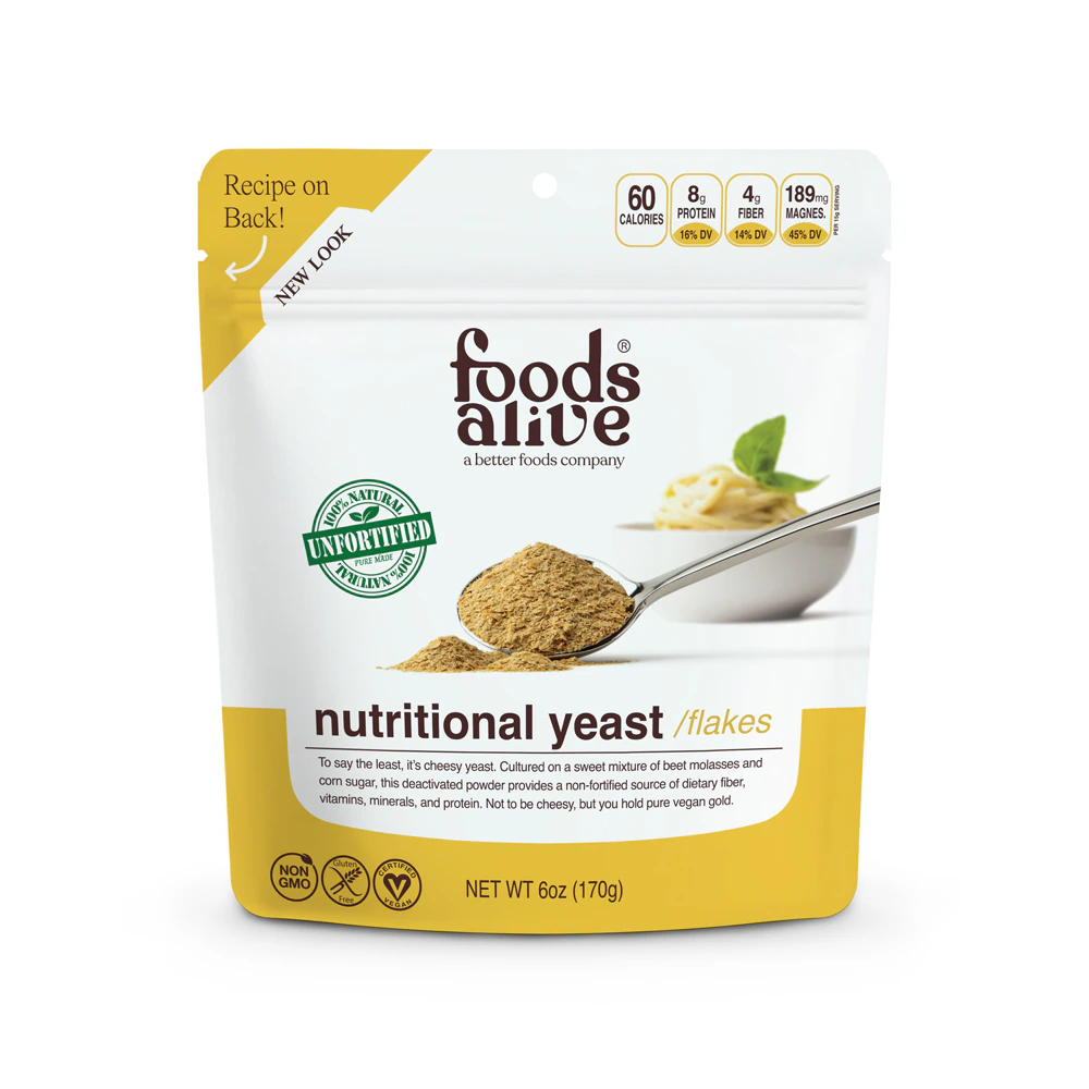 Foods Alive Nutritional Yeast Flakes Non-GMO Unfortified -- 6 oz