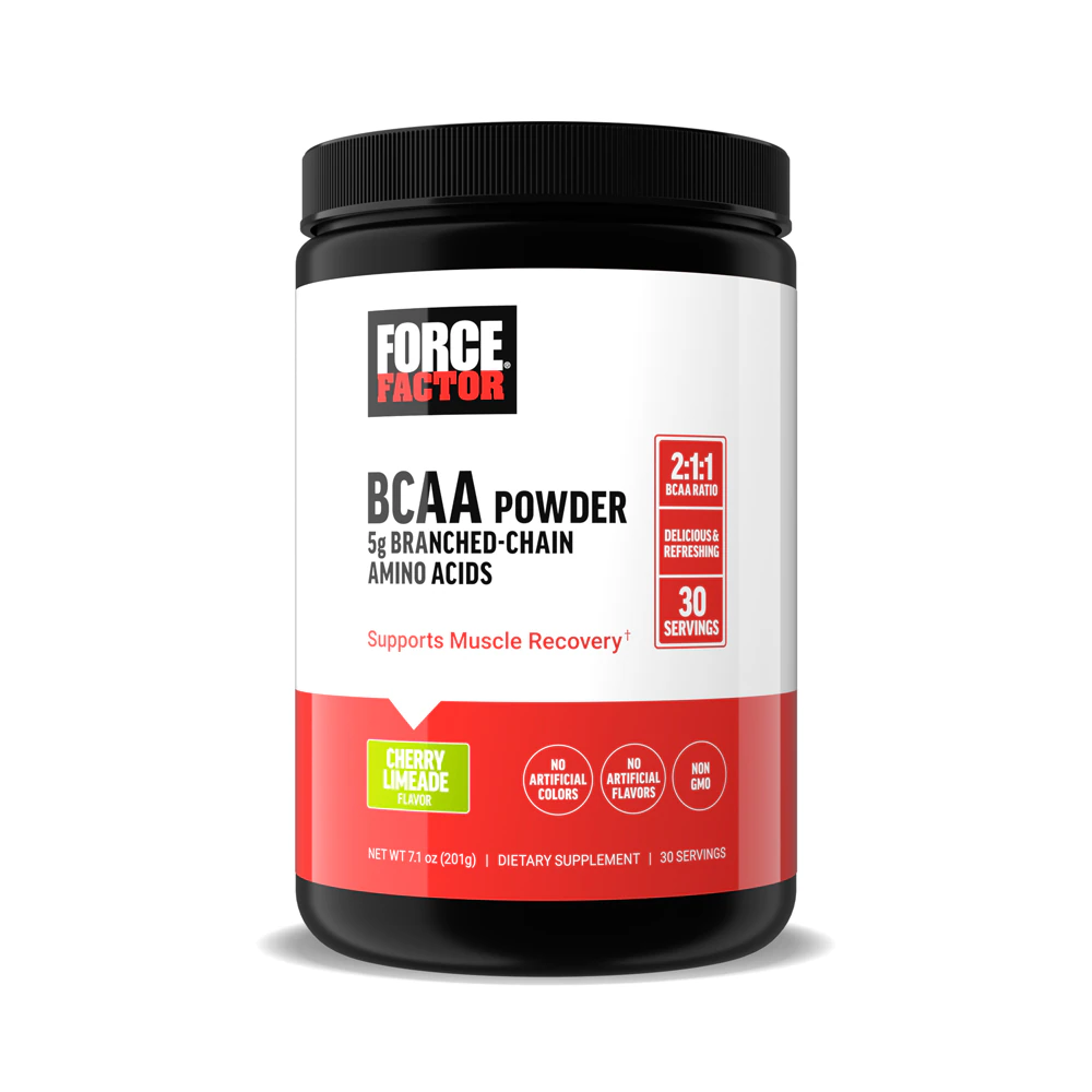 Force Factor BCAA Powder Cherry Limeade -- 5 g - 7.1 oz