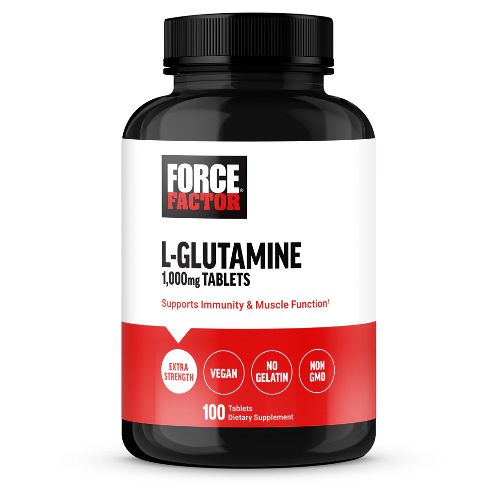 Force Factor L-Glutamine -- 1000 mg - 100 Tablets