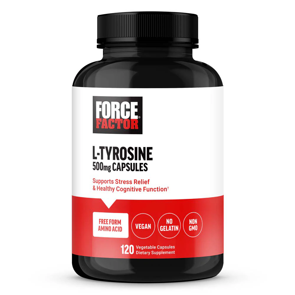 Force Factor L-Tyrosine -- 500 mg - 120 Vegetable Capsules