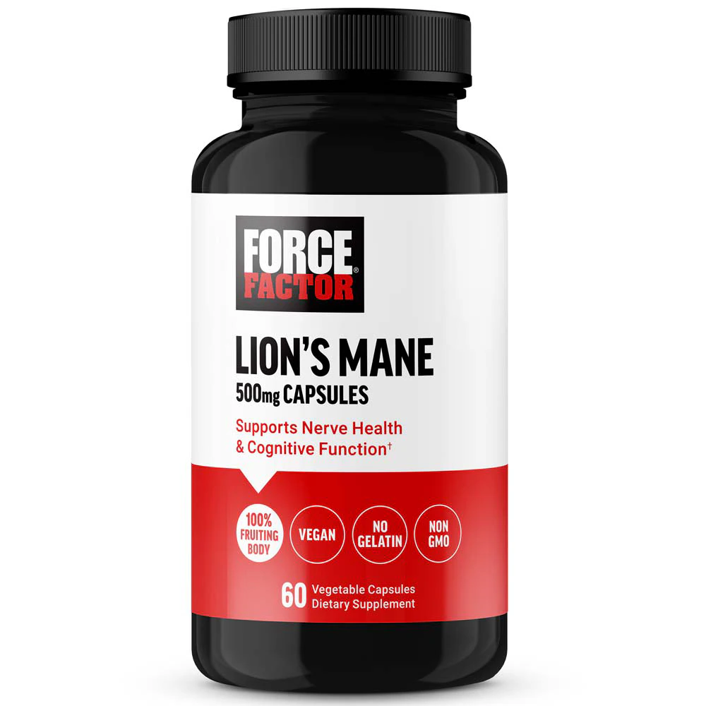 Force Factor Lion's Mane -- 500 mg - 60 Vegetable Capsules