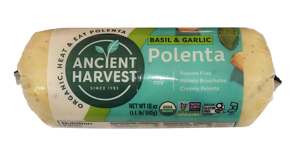 Ancient Harvest Polenta Basil & Garlic -- 18 oz