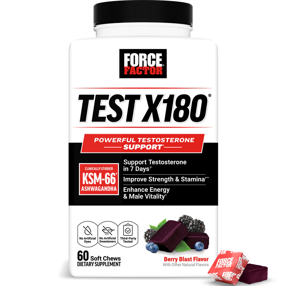 Force Factor Test X180 Berry Blast -- 60 Soft Chews