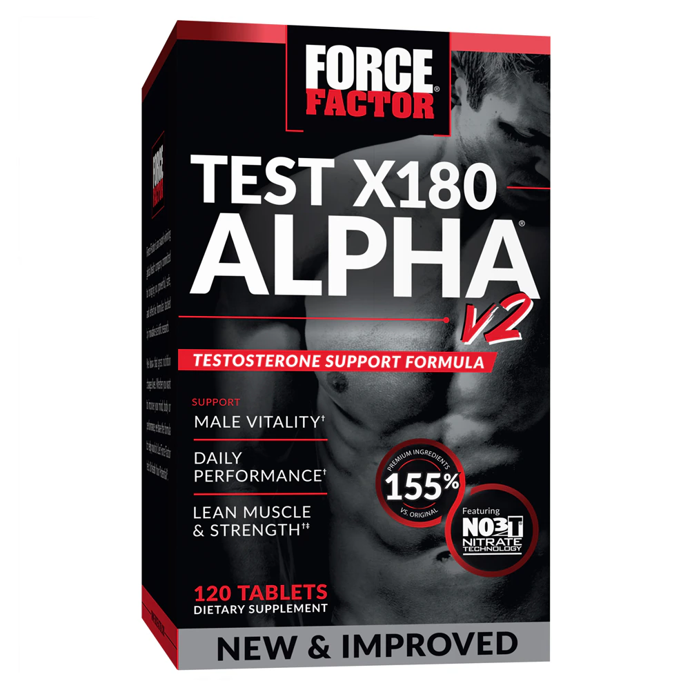 Force Factor Test X180 Alpha V2 -- 120 Tablets