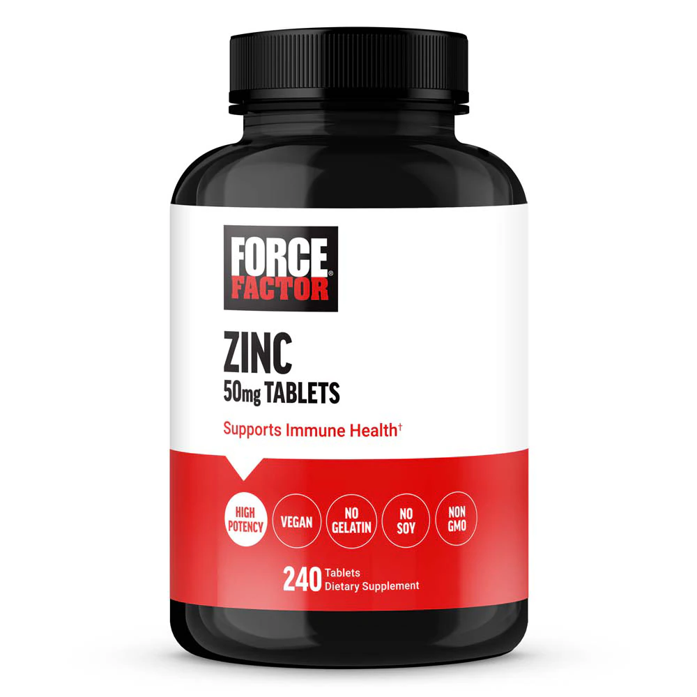 Force Factor Zinc -- 50 mg - 240 Tablets