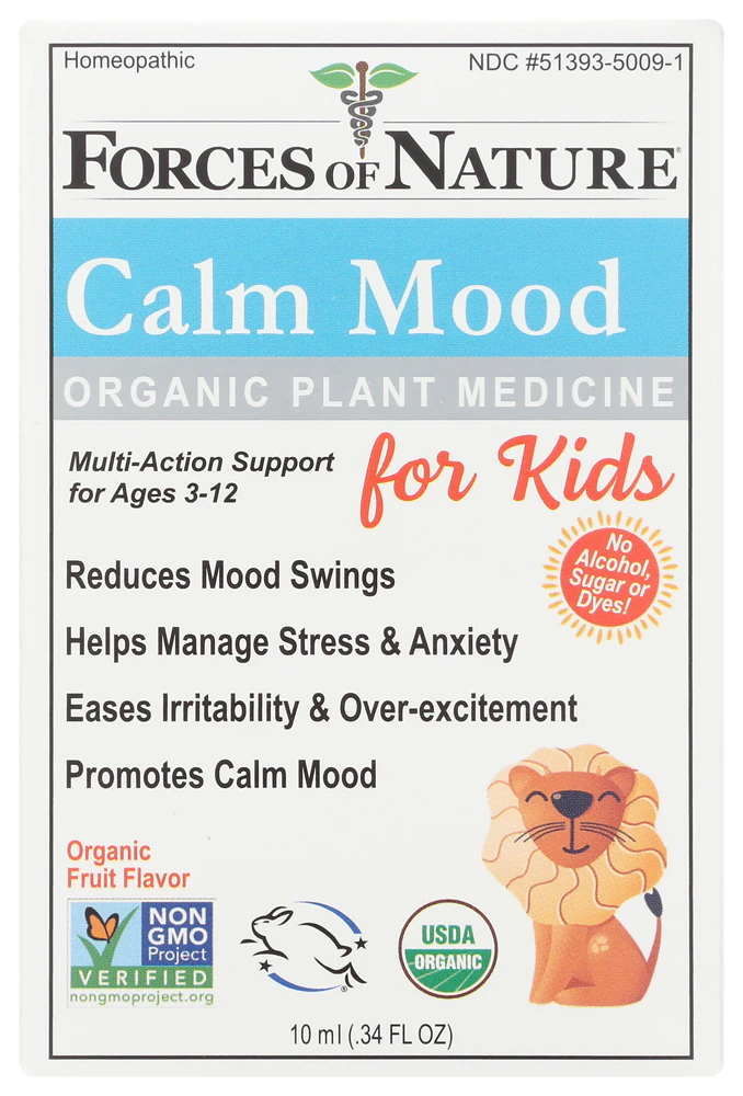 Forces Of Nature Kids Organic Plant Medicine Drops Calm Mood Ages 3-12 -- 0.34 fl oz