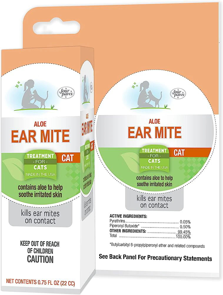 Four Paws Healthy Promise Aloe Ear Mite Treatment for Cats -- 1 fl oz