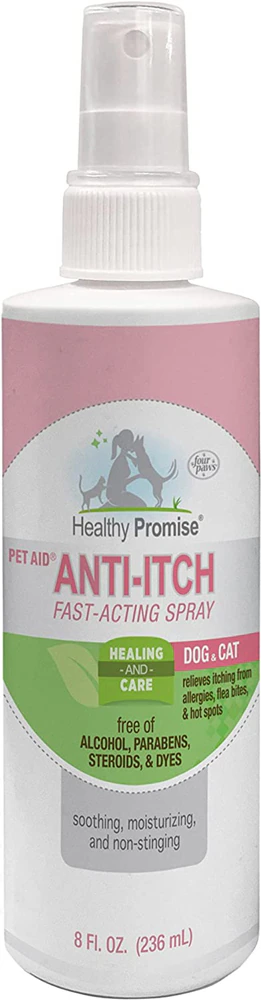 Four Paws Healthy Promise Pet Aid Fast-Acting Anti-Itch Spray for Dogs & Cats -- 8 fl oz