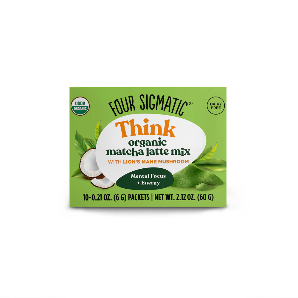 Four Sigmatic Matcha Latte Mix with Lion's Mane -- 0.21 oz Each / Pack of 10