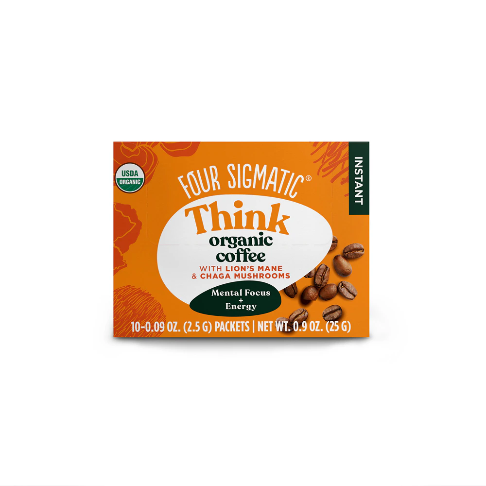 Four Sigmatic Think Organic Instant Coffee with Lion's Mane & Chaga Mushrooms -- 10 Packets