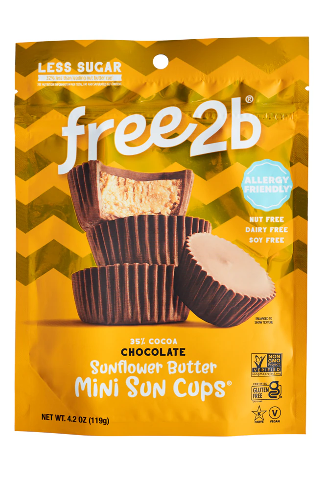 Free2b Sun Cups Minis Gluten Free Vegan Chocolate -- 4.2 oz
