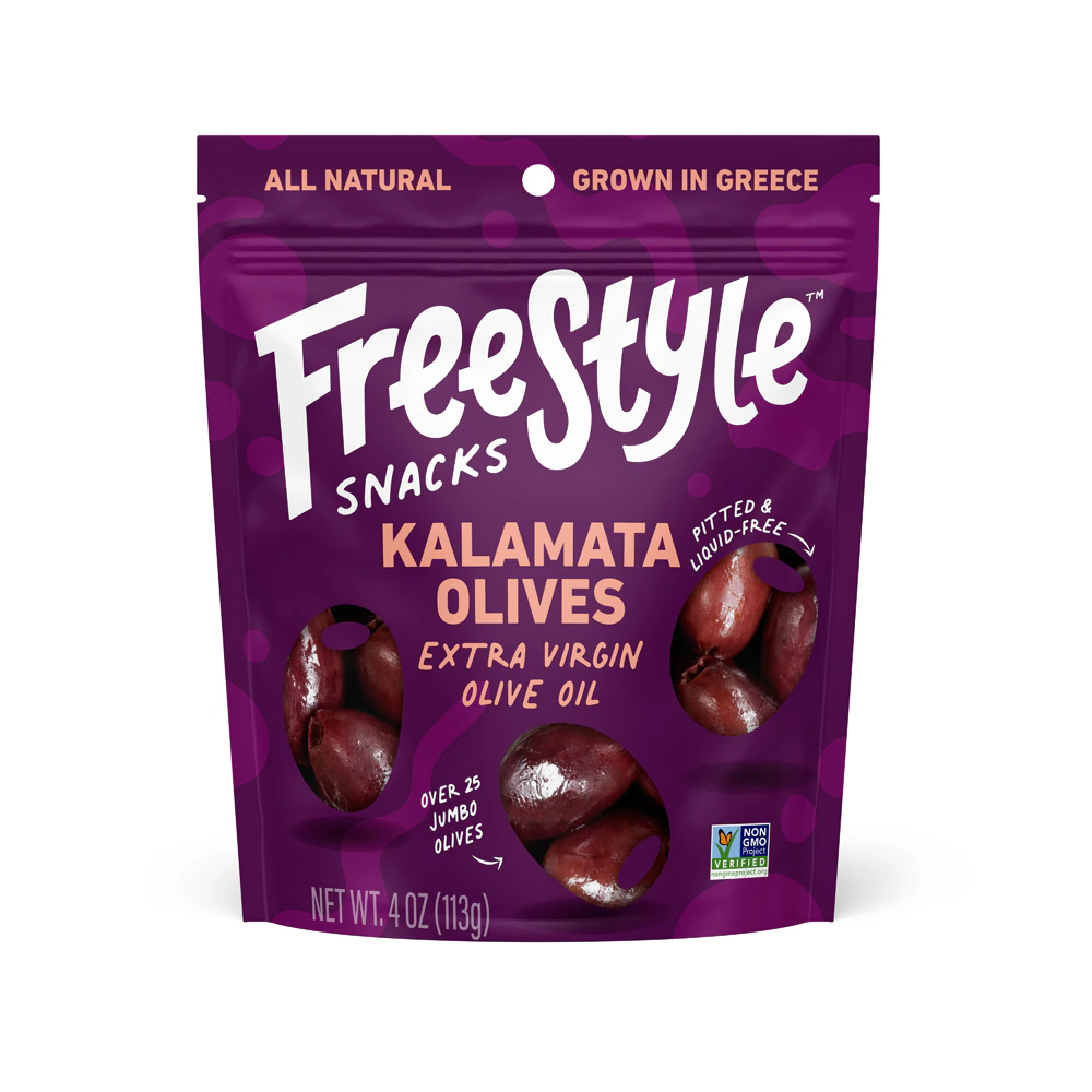 FreeStyle Snacks Kalamata Olives Extra Virgin Olive Oil -- 4 oz
