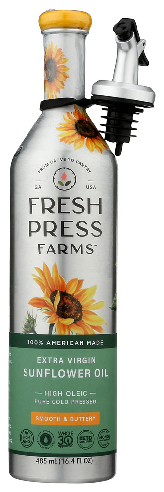 Fresh Press Farms Non-GMO Sunflower Oil High Oleic Smooth and Buttery -- 16.4 fl oz