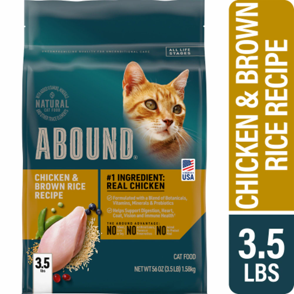 Abound Natural Cat Dry Food Chicken & Brown Rice -- 3.5 lb