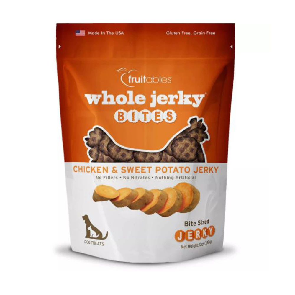 Fruitables Whole Jerky Bites Dog Treats Chicken & Sweet Potato -- 12 oz
