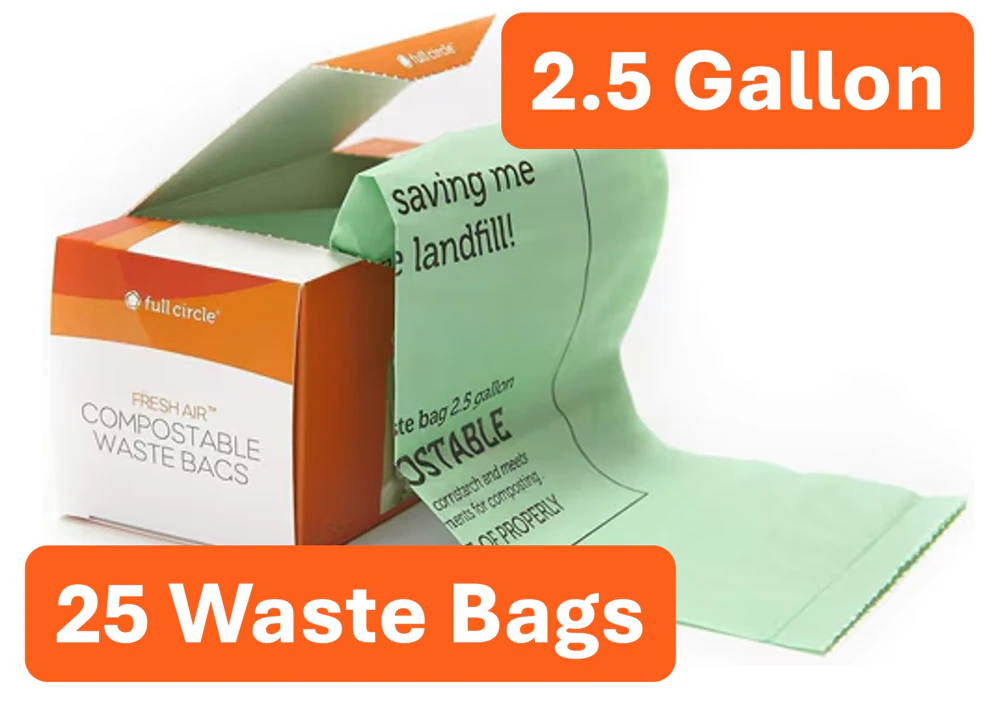 Full Circle Food Scrap Bags Compostable 2.5 Gallon -- 25 Bags