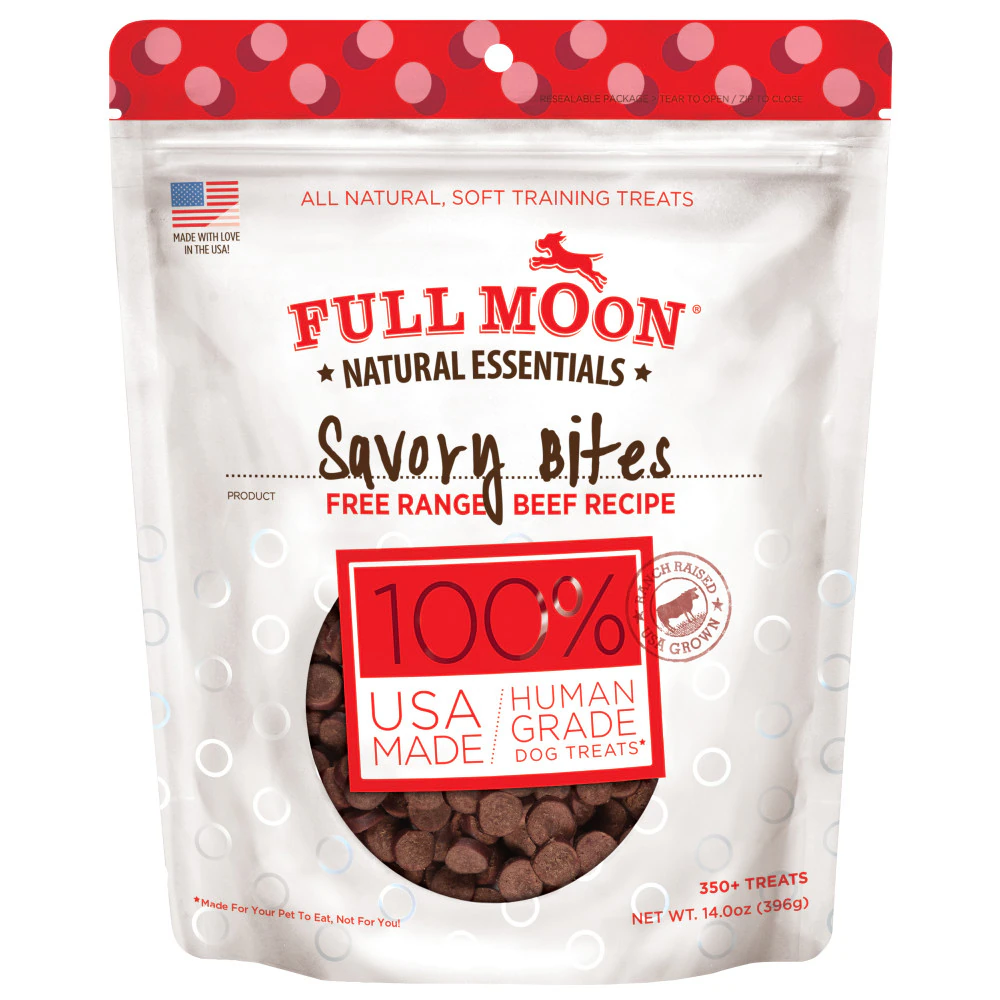 Full Moon Savory Bites Dog Treats Beef Recipe -- 14 oz