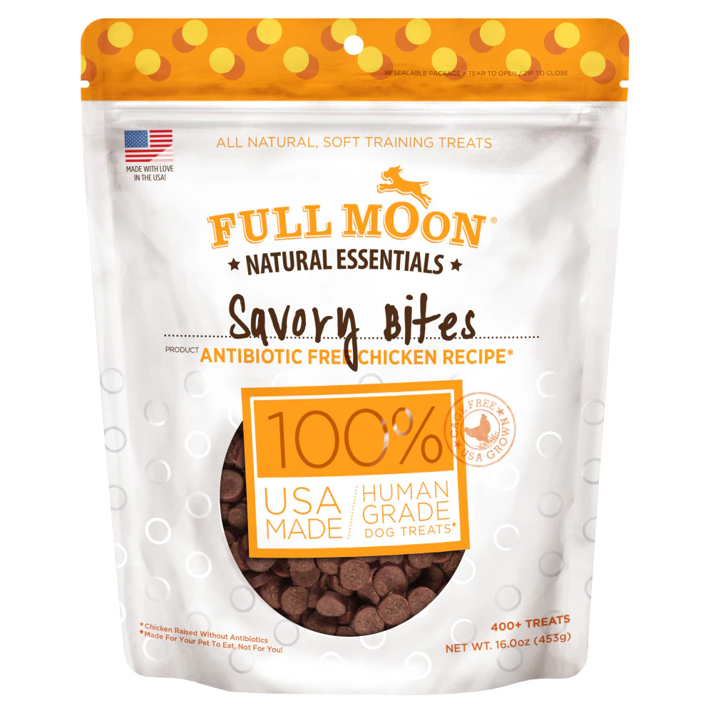 Full Moon Savory Bites Dog Treats Chicken Recipe -- 14 oz