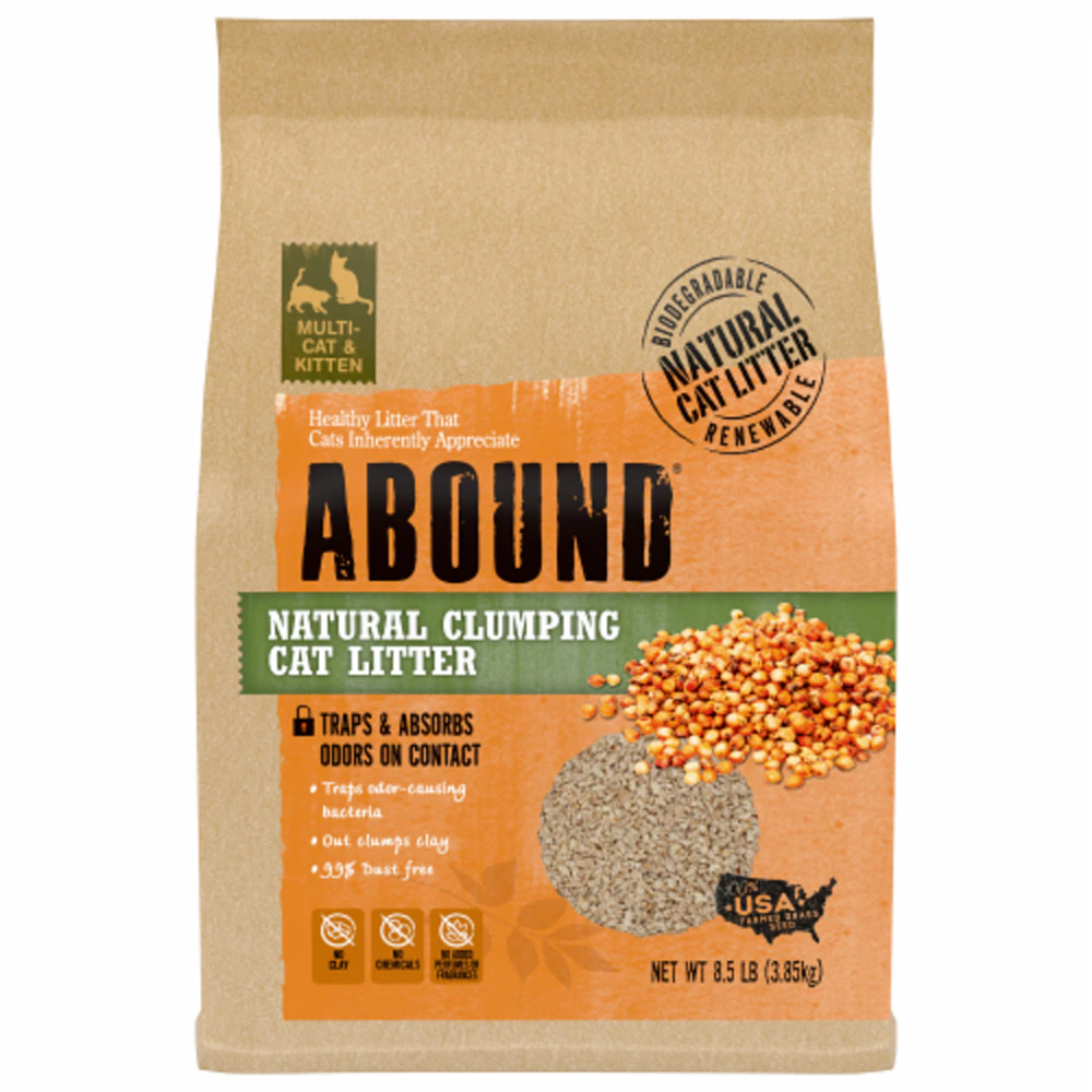 Abound Natural Clumping Cat Litter -- 8.5 lb
