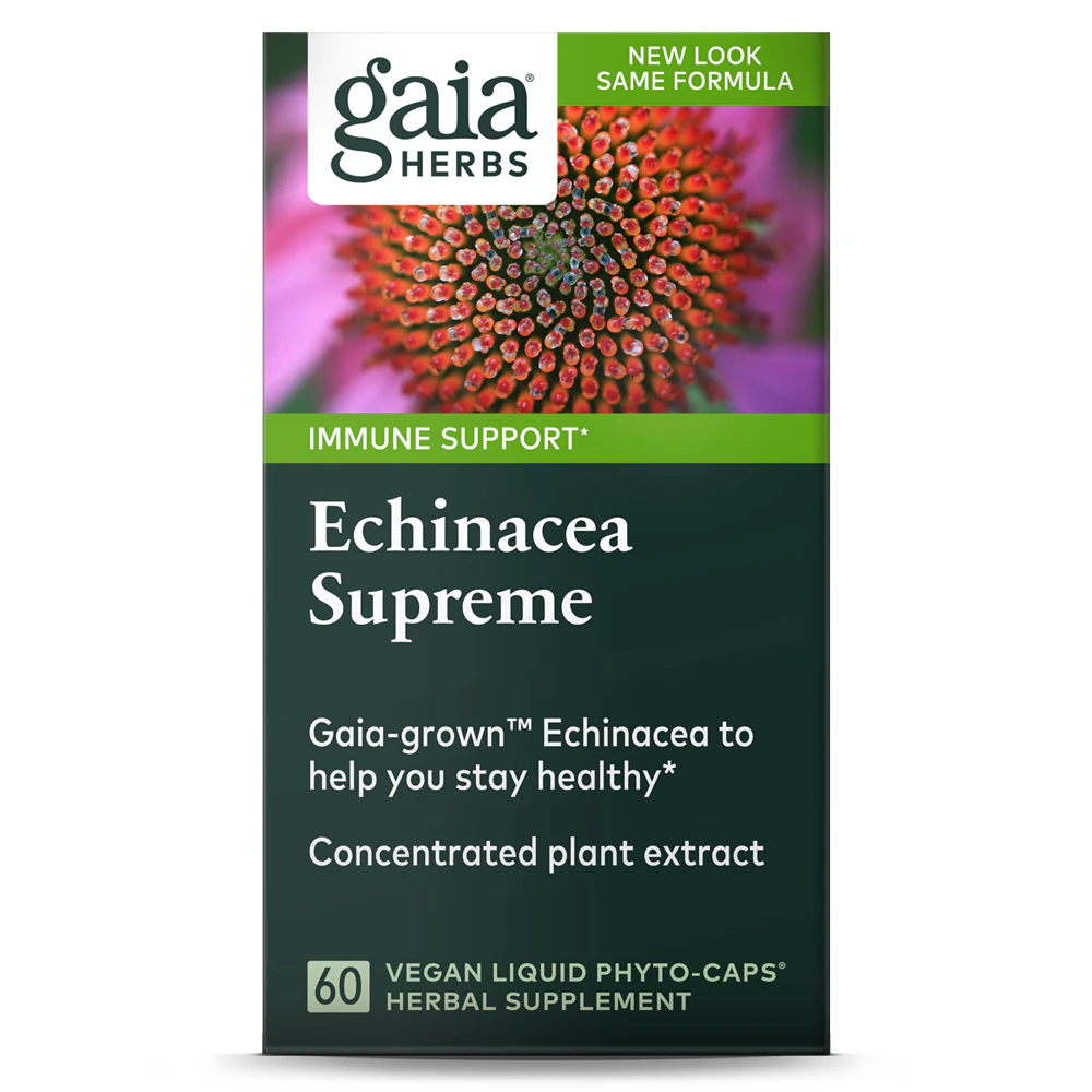 Gaia Herbs Echinacea Supreme -- 60 Vegan Liquid Phyt-Caps?