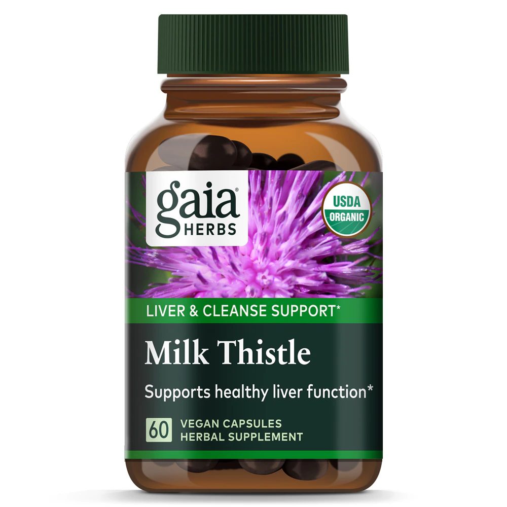 Gaia Herbs Organic Milk Thistle -- 60 Vegan Capsules